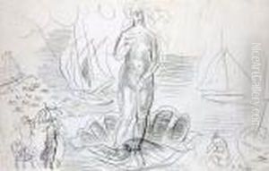 Venus (d'apres Botticelli) Et Baigneurs by Raoul Dufy