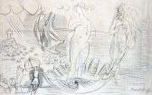 Deux Venus( D'apres Botticelli) by Raoul Dufy