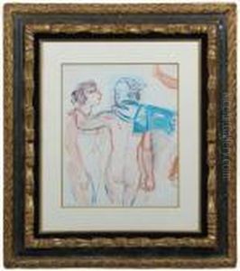 Deux Jeunes Femmes Au Bord De La Mer by Raoul Dufy