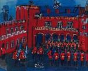 La Releve De La Garde A Saint James Palace by Raoul Dufy