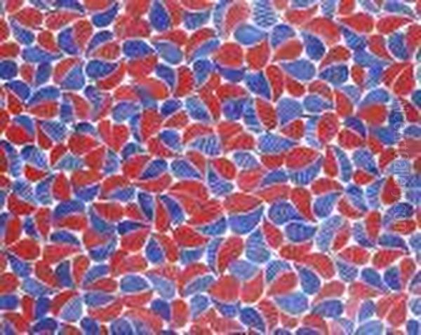 Semis De Feuilles Bleues Et Rouges - view 1