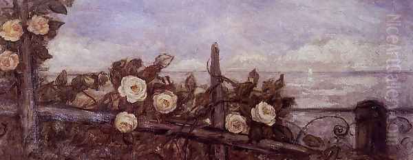 Bay with White Roses - view 1