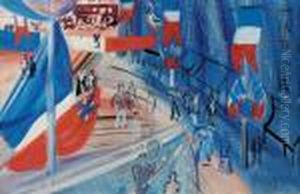 La Rue Pavoisee A La Banniere Americaine by Raoul Dufy