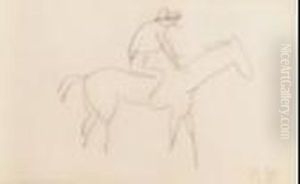 Etudes De Cavaliers by Raoul Dufy