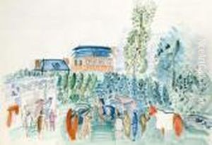 Les Ecuries A Pont L'eveque by Raoul Dufy