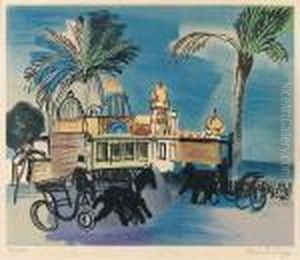 Nice, Le Casino De La Jetee Aux Deux Caleches by Raoul Dufy