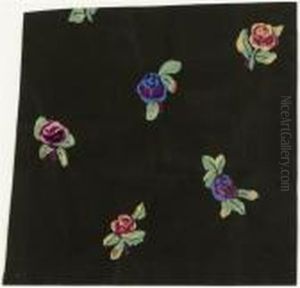Roses On Black Ground by Raoul Dufy