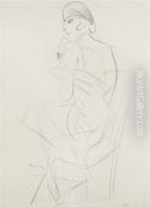 Femme Assise De Dos by Raoul Dufy