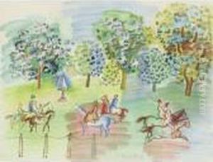 Promenade A Cheval Au Bois by Raoul Dufy
