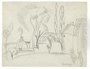 La Cheminee Fumante. by Raoul Dufy