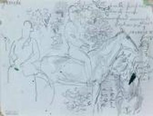 La Famille Kessler A Cheval by Raoul Dufy