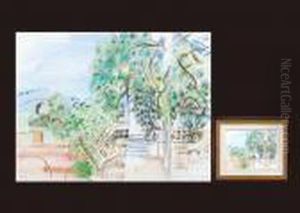 La Terrasse Du Chateau A Caldas De Montbuy by Raoul Dufy