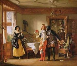 Slender with the assistance of Shallow Courting Anne Page by Charles Robert Leslie