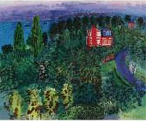 La Maison Rouge Sur La Cote Normande by Raoul Dufy