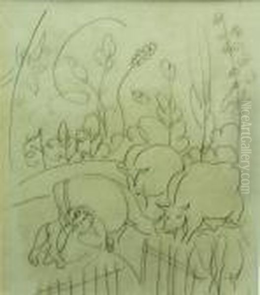 Bergere Et Son Troupeau - view 1