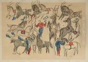 Caballos Circenses. by Raoul Dufy