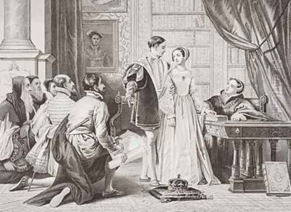 Lady Jane Greys reluctance to accept the crown Sion House - view 1