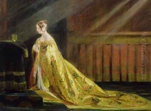 Queen Victoria in Her Coronation Robe by Charles Robert Leslie