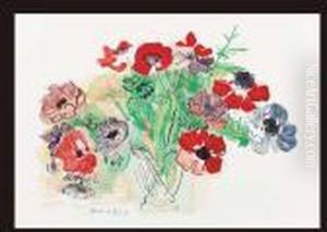 Anemone(estampe) by Raoul Dufy