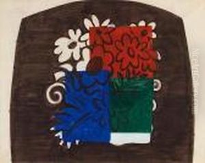 Fleurs (etude Pour Dossier De Fauteuil) by Raoul Dufy