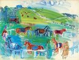 Paddock A Goodwood by Raoul Dufy