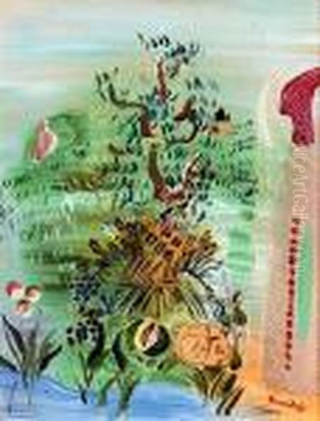 Composition, Tour Et Vieil Olivier - view 1