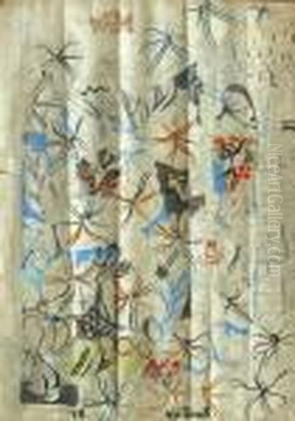 Composition Aux Fleurs, Fruits Et Oiseaux - view 1