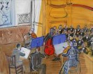 Le Quintette Rouge Et Bleu by Raoul Dufy