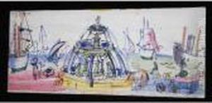 Fontaine En Bord De Mer by Raoul Dufy