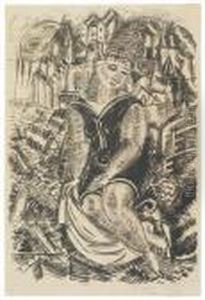Baigneuse Devant Un Port (sainte-adresse) by Raoul Dufy