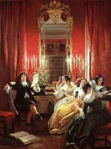 Trissotin Reading his Sonnet from Les Femmes Savantes by Charles Robert Leslie