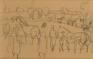 Chevaux Au Pesage by Raoul Dufy