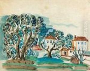 Oliviers Et Villas En Provence by Raoul Dufy
