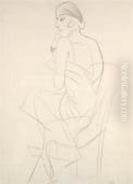 Femme Assise De Dos - view 1