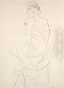 Femme Assise De Dos by Raoul Dufy