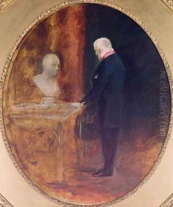The Duke of Wellington 1769-1852 Studying a Bust of Napoleon 1769-1821