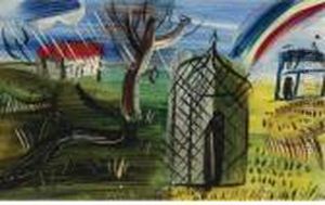 L'arc-en-ciel Au Dessus De St. Denis Sur Sarthon, Normandy by Raoul Dufy
