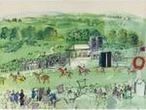 Epsom, Le Defile Des Partants by Raoul Dufy