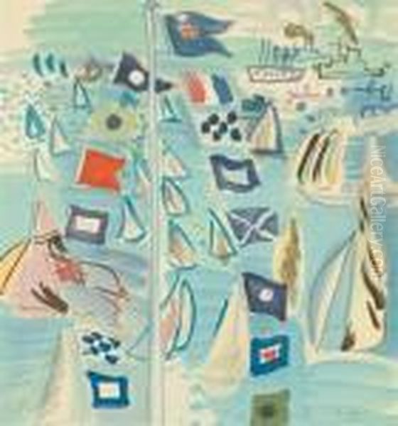 Sailboats
Color Lithograph. - view 1