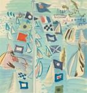 Sailboats
Color Lithograph. by Raoul Dufy