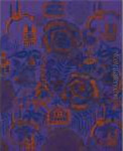 Monuments De Paris Sur Fond Violet by Raoul Dufy