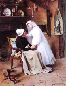 First Communion by Henri Alphonse Laurent-Desrousseaux