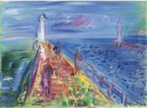 Les Jetees De Deauville-trouville by Raoul Dufy
