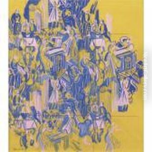 Le Dancing Sur Fond Jaune - Recto by Raoul Dufy