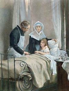 The Sick Child by Henri Alphonse Laurent-Desrousseaux