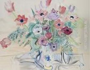 Bouquet D'anemones Et De Tulipes by Raoul Dufy