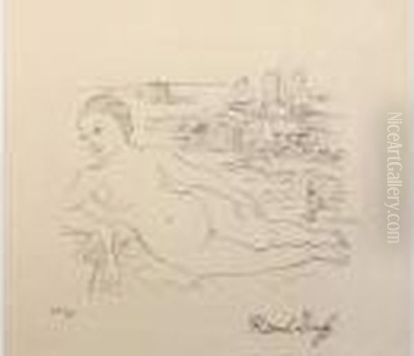 Femme Nue Allongee Sur La Plage. - view 1