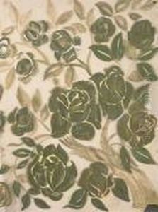 Etudes De Roses Dorees (maquette Pour Un Textile) by Raoul Dufy