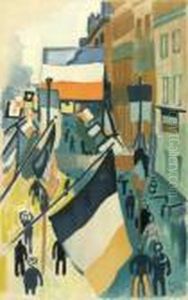 [rue Pavoisee Le 14 Juillet]. by Raoul Dufy
