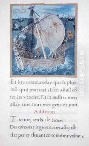A Ship from Les Commentaires de la Guerre Gallique by Francois Demoulins by Godefroy